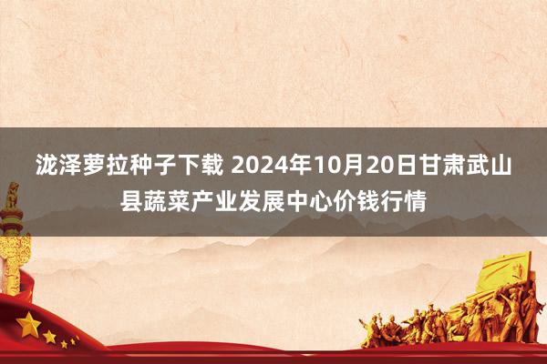 泷泽萝拉种子下载 2024年10月20日甘肃武山县蔬菜产业发展中心价钱行情