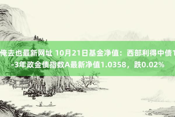 俺去也最新网址 10月21日基金净值：西部利得中债1-3年政金债指数A最新净值1.0358，跌0.02%