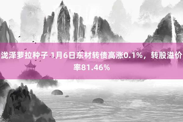 泷泽萝拉种子 1月6日东材转债高涨0.1%，转股溢价率81.46%