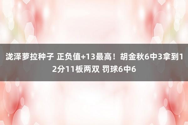 泷泽萝拉种子 正负值+13最高！胡金秋6中3拿到12分11板两双 罚球6中6